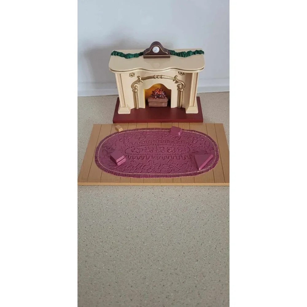 Hallmark Ornament Christmas- The Bearingers  Flickering Light Fireplace 1993